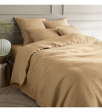 Housse de couette lin lavé - AM.PM - Camel