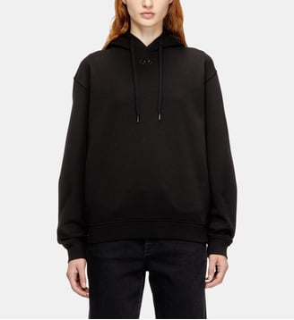 Sweat à capuche en coton avec logo Oval D - Diesel - Noir