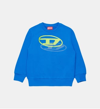 Sweat-shirt à col rond avec logo - Diesel Kids - Bluette