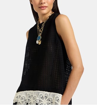 Top La Scala With Lace Solid Black - La DoubleJ - Noir