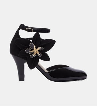 Escarpins two-pieces avec maxi fleur - Liu Jo - Noir