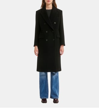 Manteau long croisé - ANTA - Pablo - Noir