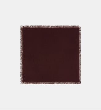 Foulard à fines franges en cachemire - Bompard - Chocolat