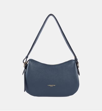 Sac besace Dune en cuir - Lancaster - Bleu foncé