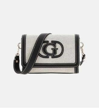 Mini sac à bandoulière Sebina inscription logo - Guess - Noir