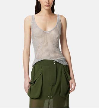 Débardeur en maille transparente Pinko