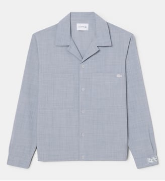 Surchemise oversize laine mélangée - Lacoste - Gris clair