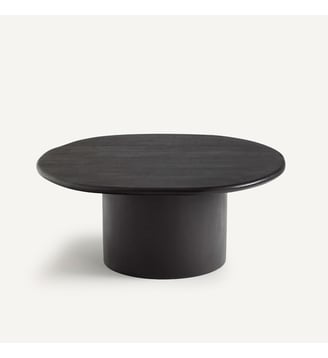 Table basse en acacia massif, hauteur 38,5 cm - AM.PM - Noir