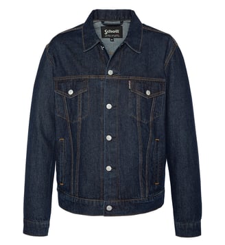 Blouson trucker en denim - Schott - Bleu
