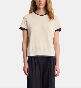 T-shirt en coton et modal -TINAIA - Pablo - Blanc