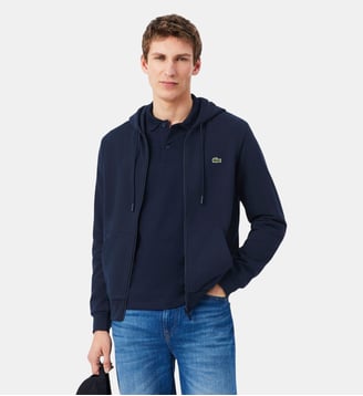 Sweatshirt zippé classic fit molleton Lacoste