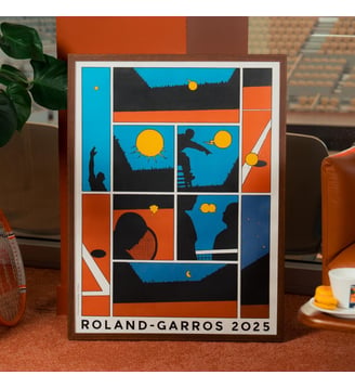 Affiche officielle du tournoi 2025 - Roland-Garros - Multicolore