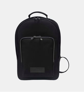 Sac à dos en cuir et toile canvas Seattle - Serge Blanco - Noir