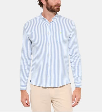 Chemise Rayée en gaze de coton - Gili's - Blanc