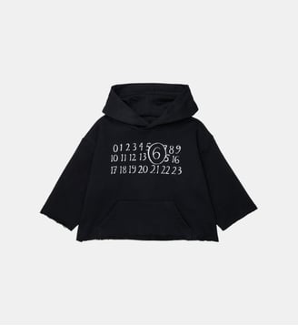 Sweat à capuche avec logo - MM6 Maison Margiela - Noir
