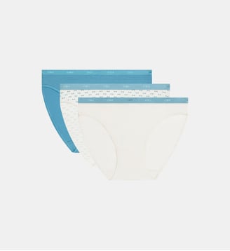 Lot de 3 Slips Les Pockets Coton - Dim - Bleu azur