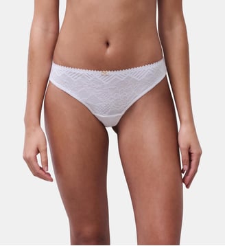 Tanga avec bijou - Chantelle - Blanc