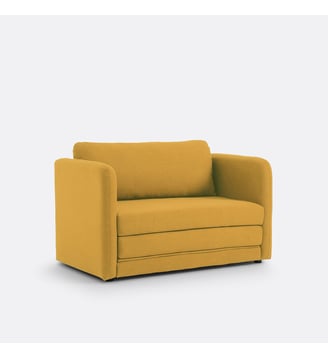 Banquette-lit polyester - La Redoute Interieurs - Jaune moutarde