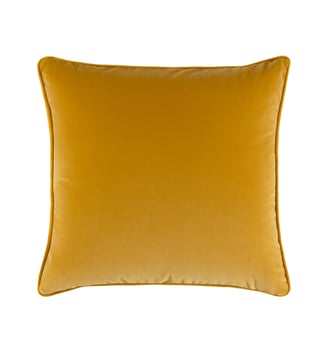 Housse de coussin en velours - Yves Delorme - Jaune clair
