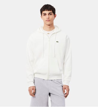 Sweatshirt à capuche molleton - Lacoste - Blanc