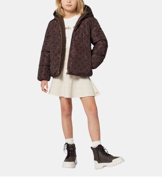 Doudoune à capuche réversible - Michael Kors Kids - Truffe