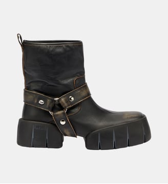 D-Tex - Bottes biker en cuir effet vieilli - Diesel - Noir