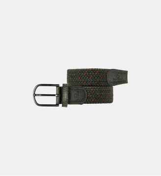 Ceinture tressée élastique Salzbourg - Billybelt - Vert rouge et bleu