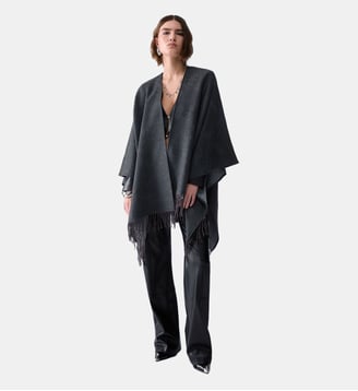 Poncho avec logo embossé - Liu Jo - Anthracite