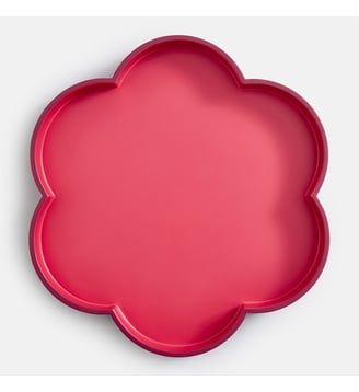 Plateau en forme de fleur - La Redoute Interieurs - Bordeaux et rose