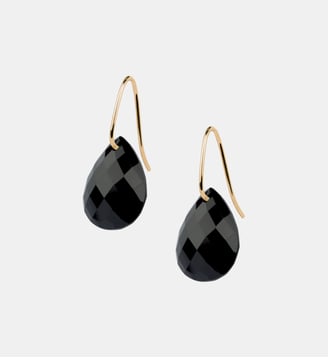 Boucles d'oreilles, onyx, or jaune - Morganne Bello - Or jaune