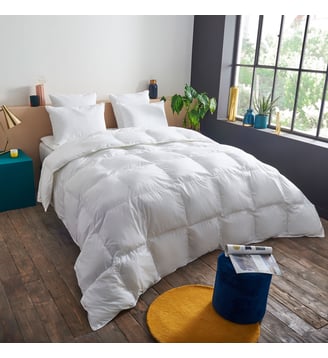 Couette CHAUDE Sensation Duvet - Coton - Jeannette - Wake Me Green - Blanc