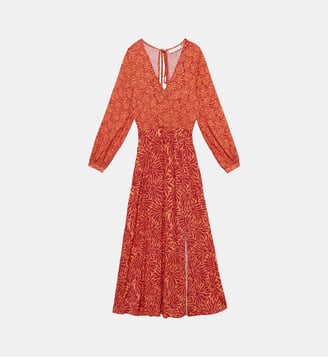 Robe longue droite imprimé imprimé RHEANE - La Petite Etoile - Soleil