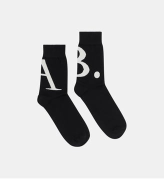 chaussettes Rico en coton noir - Agnès b. - Noir