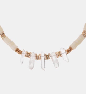 Collier ajustable avec perles et pierres OSCAR - Hipanema - Blanc