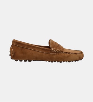Mocassin driver hampton - cuir velours - Fairmount - Camel