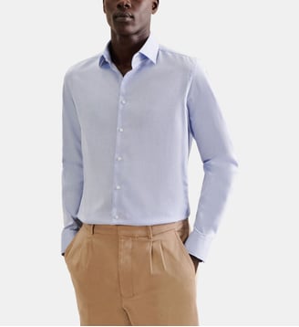 Chemise d'affaires Manche longue Shaped Col Kent - Seidensticker - Bleu moyen