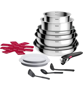 Batterie de cuisine Ingenio Cook Eat 15 pcs L881SF04 - Tefal - Inox