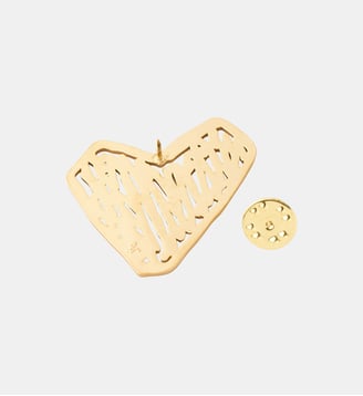 pin's coeur - Agnès b. - Jaune doré