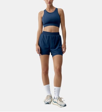 Short sport Perfomance Running BIKILA - Born Living Yoga - Bleu marin