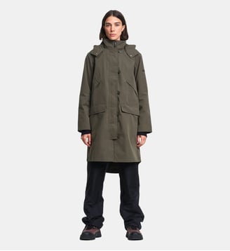 Parka longue coupe trapèze capuche amovible MTD® - Aigle - Kaki