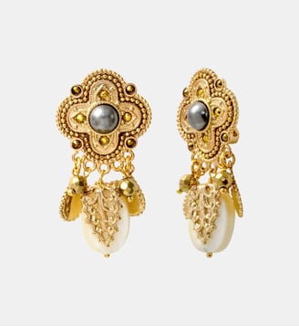 Boucles d'oreilles clips   - Positano - Satellite - Blanc