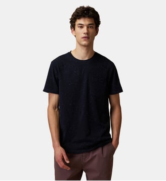 T-shirt en maille - Faguo - Bleu marine et écru
