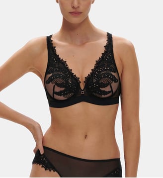 Soutien-gorge Mystic à armature en dentelle - Simone Pérèle - Noir