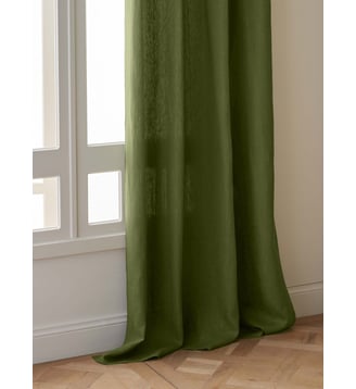 Rideau en lin à oeillets - Cyrillus - Vert