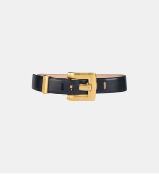 Ceinture Anthem en cuir lisse - Balmain - Noir