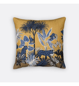 Housse de coussin brodée, 45x45 cm - La Redoute Interieurs - Multicolore
