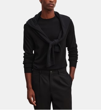 Pull col rond manches marteau - Bompard - Noir