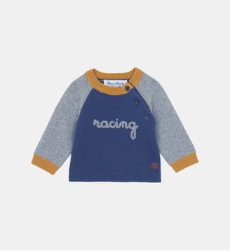 Pull - Navy laine boutons - Tartine Et Chocolat - Marine