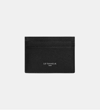 Porte cartes Lucien en cuir grainé - Le Tanneur - Noir