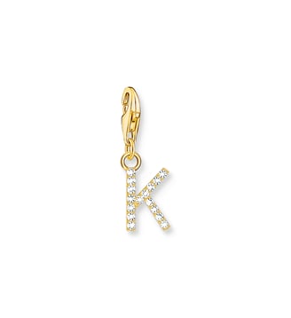 Pendentif Charm lettre K plaqué or - Thomas Sabo - Or